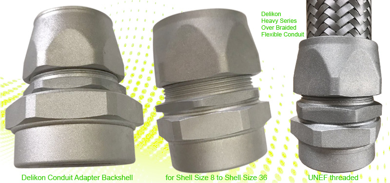 Delikon MAS Series Flexible Conduit Adapter Backshell,Military Circular Connector Backshell,Transitions Fittings