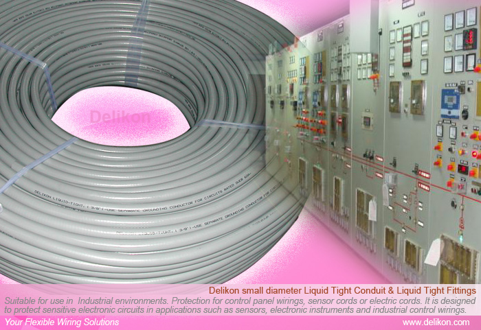 Delikon small diameter Liquid Tight Conduit and Liquid Tight Connector