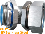 DELIKON 45 Degrees Stainless Steel Liquid Tight Connector